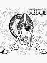 coloriage Madagascar la girafe melman